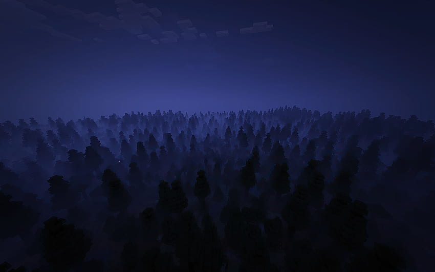 Minecraft Night In The Woods Resolution , , Hintergrund und Blue Minecraft HD-Hintergrundbild