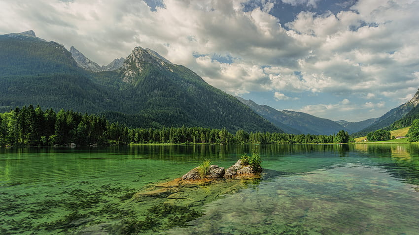 Austria, Natura, Montagne, Lago, Hintersee, Hinterze Sfondo HD