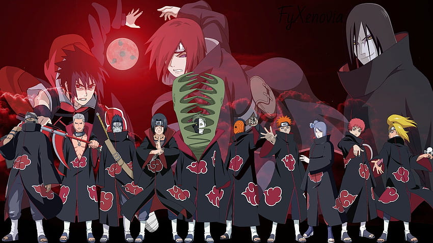 Anime, Naruto, Miembros de Akatsuki fondo de pantalla