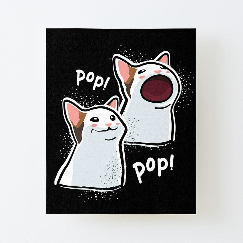 Popping Cat Meme / Pop Cat / PopCat Art Board Print by coolintent. Redbubble HD phone wallpaper
