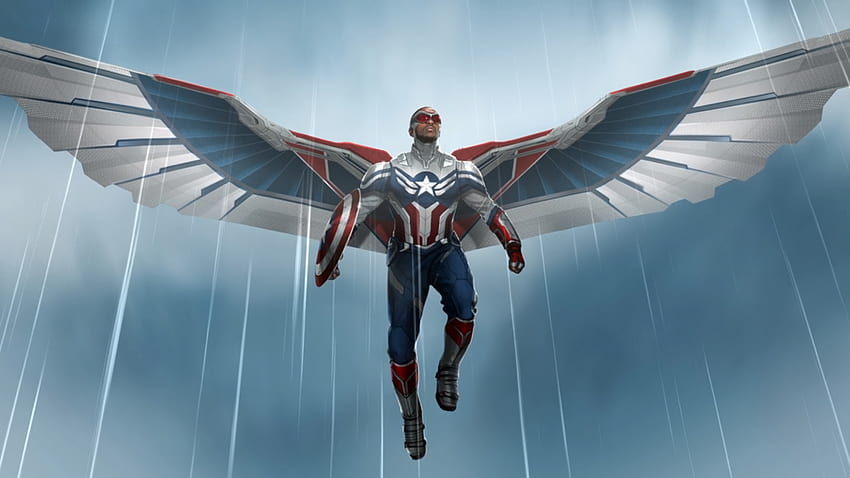 Art conceptuel officiel du costume Captain America de Sam Wilson de Assembled: The Making of The Falcon and The Winter Soldier: marvelstudios Fond d'écran HD