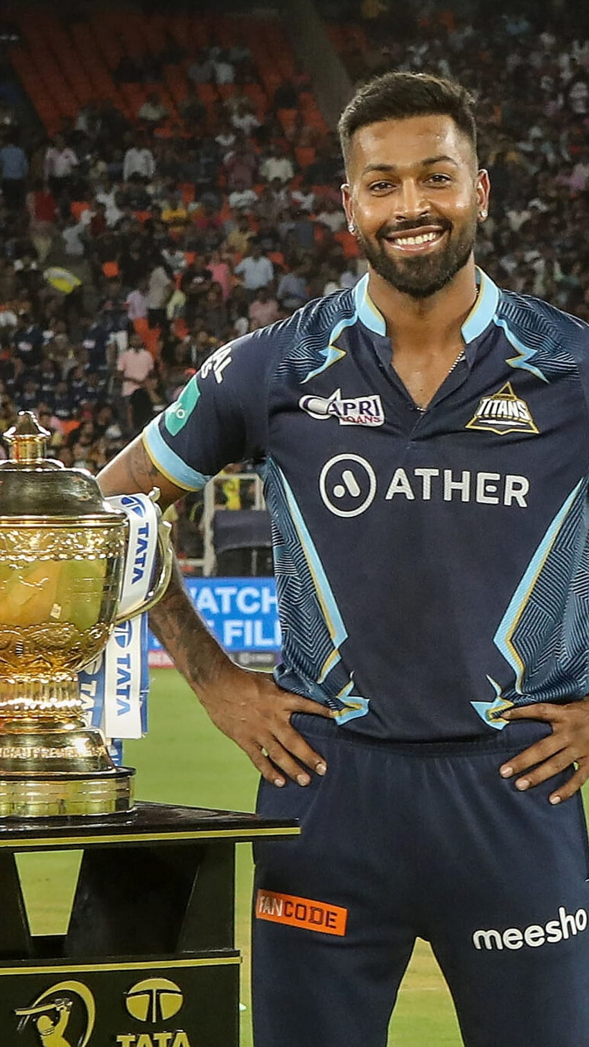 IPL Final Rajasthan Royals, Hardik Pandya, Gujarat Titans, trofeum Tapeta na telefon HD