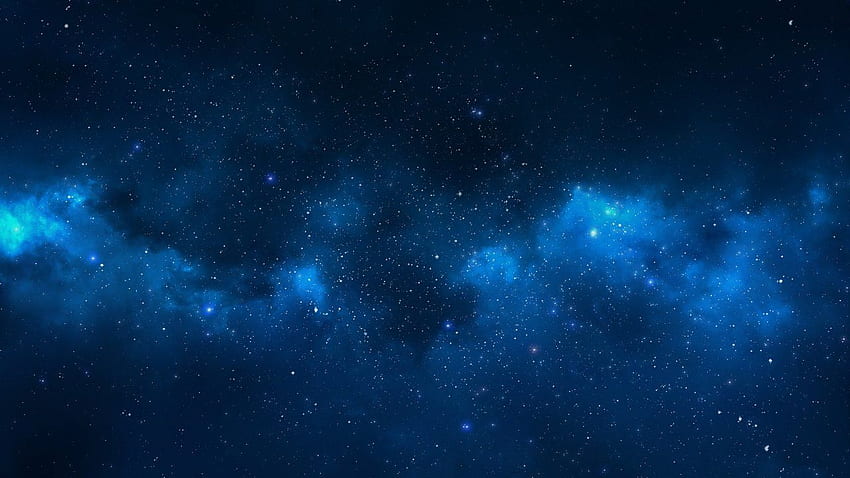 星の青い背景、ピンクと青の宇宙 高画質の壁紙