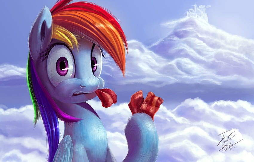 the sky, cartoon, art, Rainbow Dash, My Little Pony: Friendship is Magic, MLP:FiM, by Tsitra360 for , section фильмы - HD-Hintergrundbild