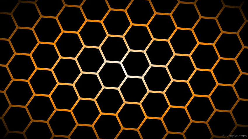 Orange Black, Orange Hexagon HD wallpaper | Pxfuel