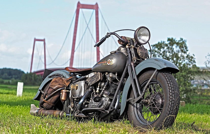 Customized Harley-Davidson motorcycles with Shovelhead engine by Thunderbike