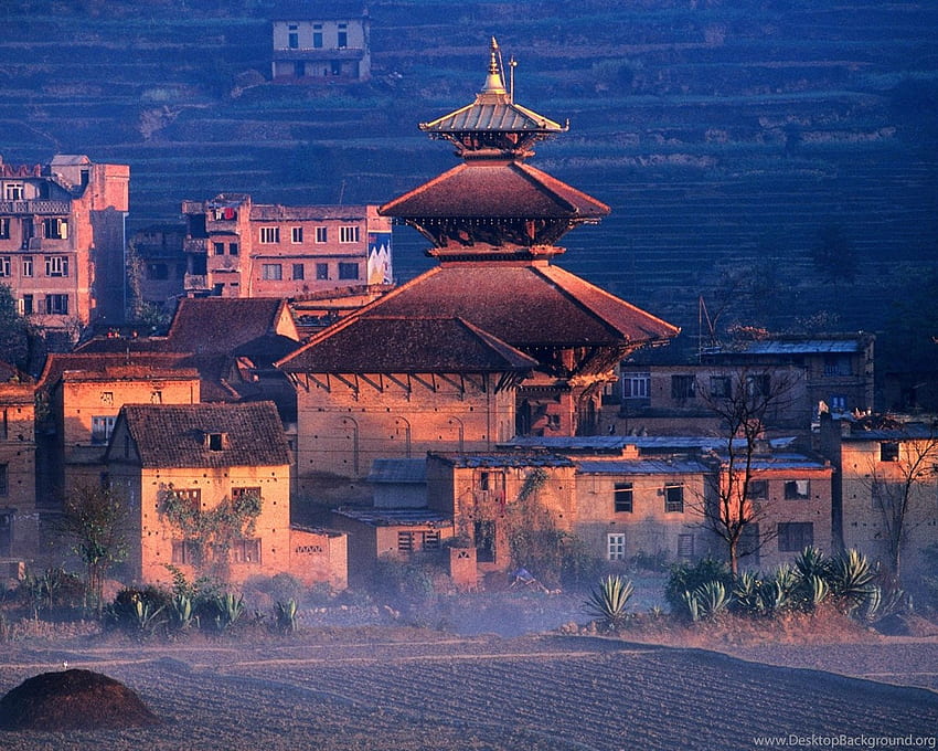 Tło Nepalu, Miasto Nepalu Tapeta HD