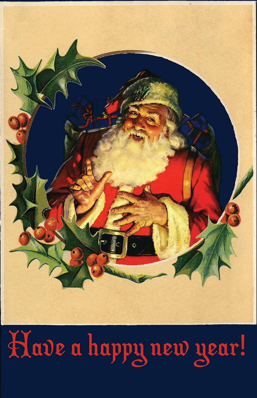 Vintage Santa, Vintage Santa Claus HD phone wallpaper