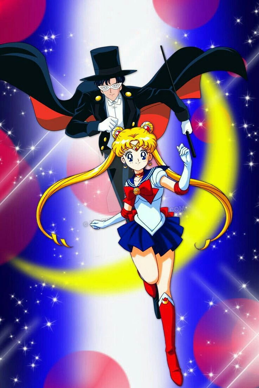Sailor Moon und Smoking-Maske HD-Handy-Hintergrundbild