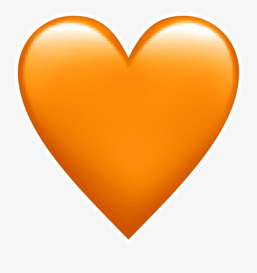 Znaczenie emotikonów serca: przewodnik po używaniu symboli i kiedy ich używać, Pomarańczowe serce Tapeta na telefon HD