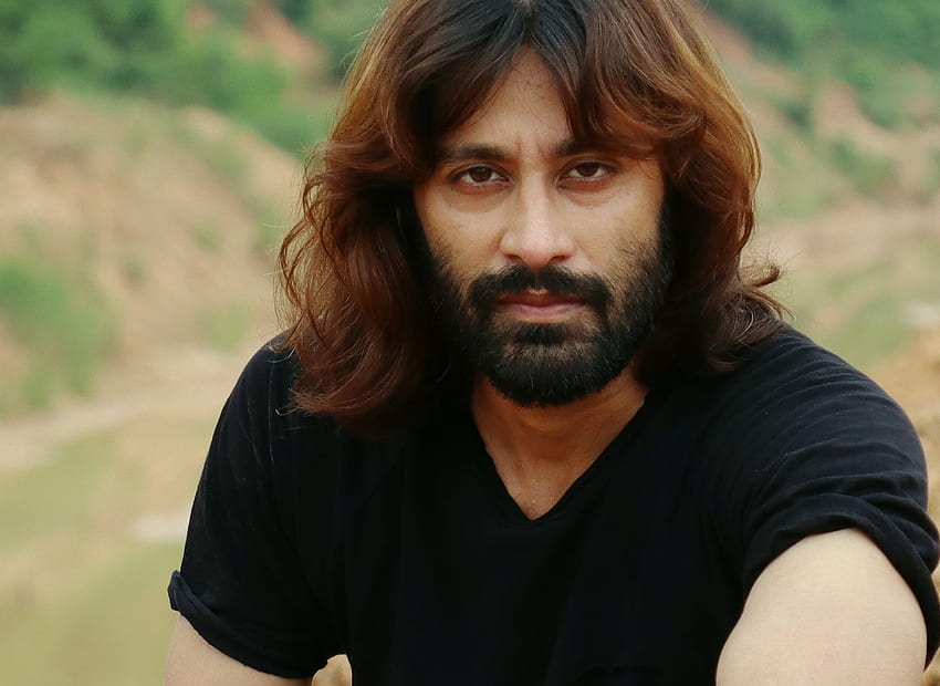 Rajkumar patra, barba, tollywood, uomini con i capelli lunghi, attore alla moda, attore indiano Sfondo HD