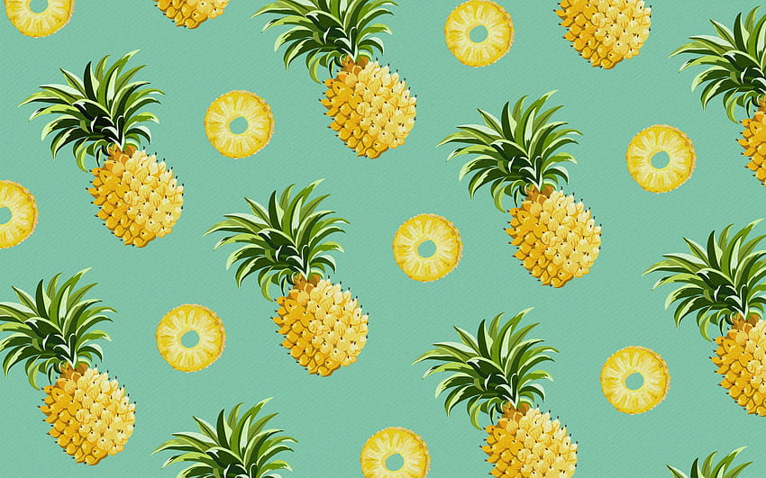 Ananas. Vintage Ananas, Ananas Emoji und niedlicher Ananas-Hintergrund, Ananas-Druck HD-Hintergrundbild