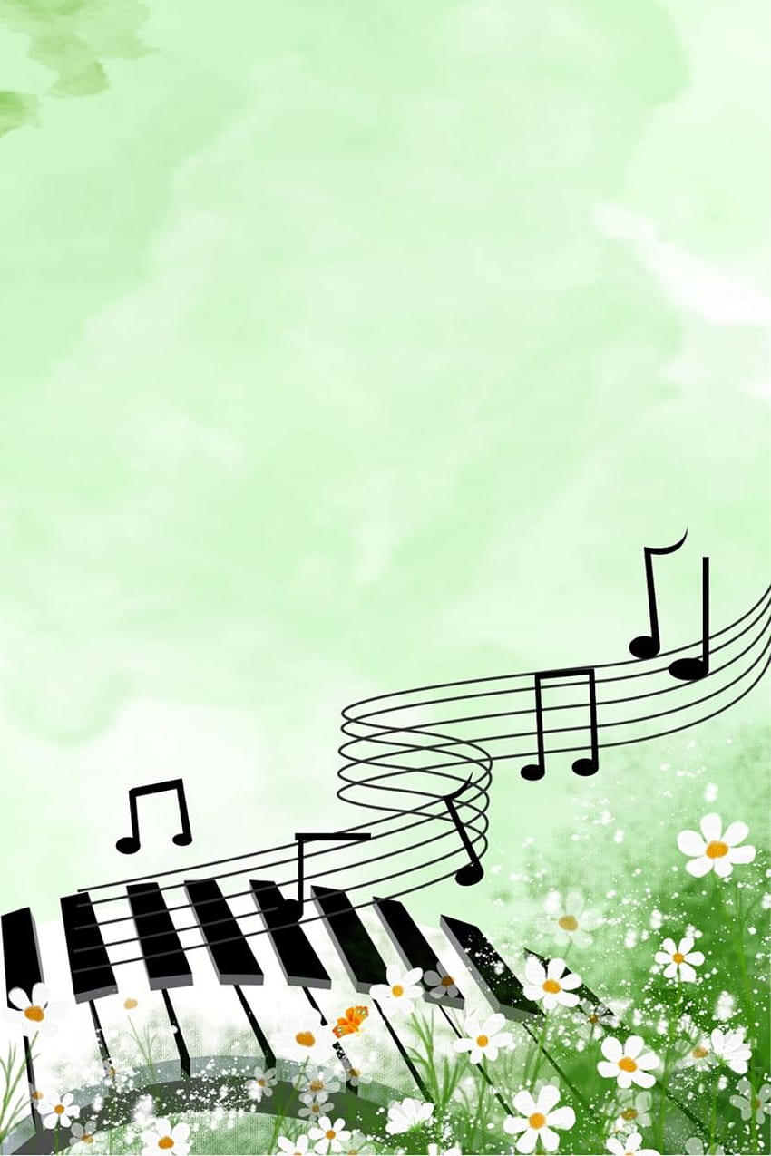 Qin ma tło plakatu klasy szkolenia fortepianowego. Tło tła, rysunki muzyczne, grafika muzyczna, plakat muzyczny Tapeta na telefon HD