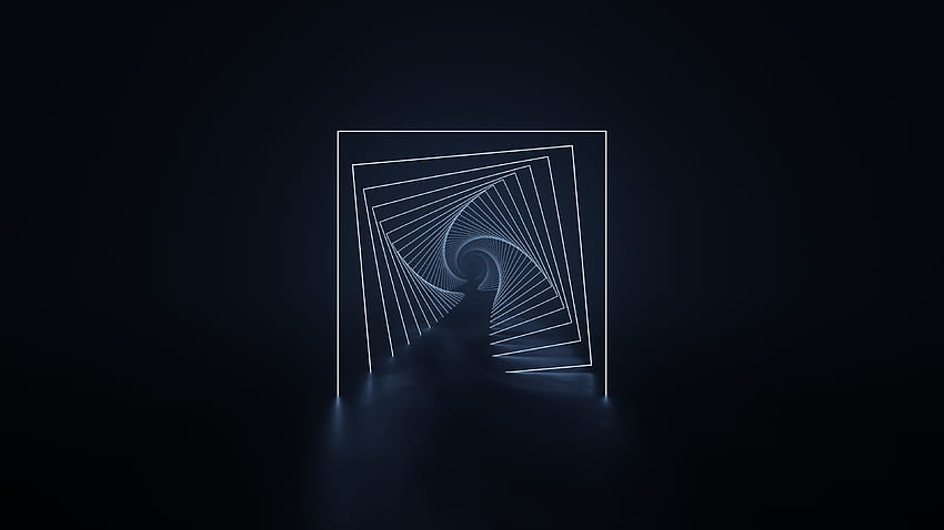 Спирален модел в квадрат, линии, дигитално изкуство HD тапет