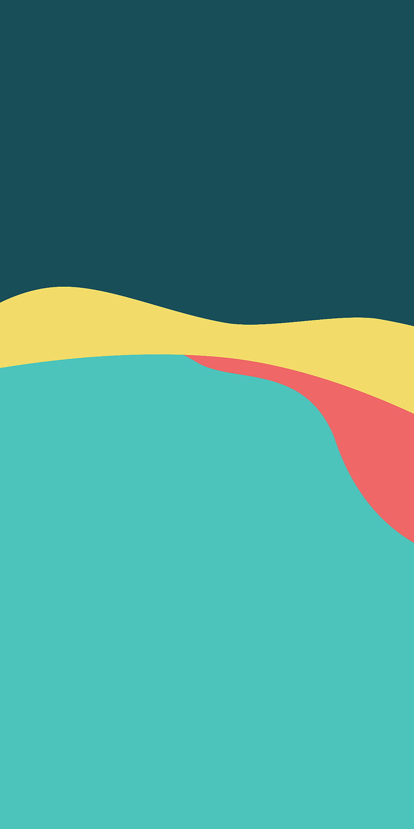 Abstrakt, Wellen, Rosa, Blau, Farbe, klar, gelb, minimalistisch HD-Handy-Hintergrundbild