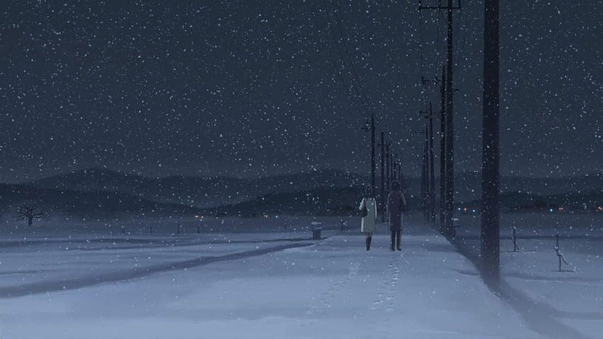 Anime d'hiver - Fond de neige d'Anime, paysage de neige d'Anime Fond d'écran HD
