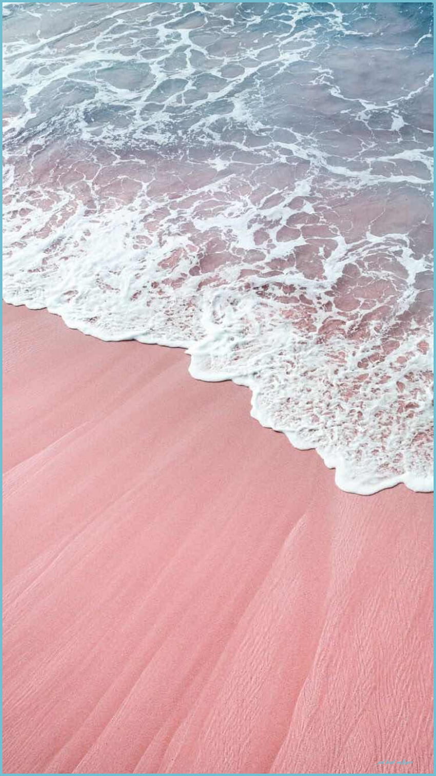 IPhone y Android: Pink Beach para iPhone y - Pink Beach, Aesthetic Sea fondo de pantalla del teléfono