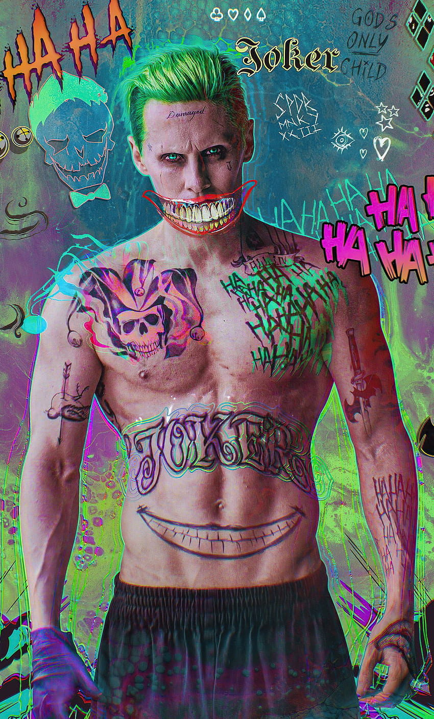 Jared Leto Joker uszkodził iPhone'a, , tło i Tapeta na telefon HD