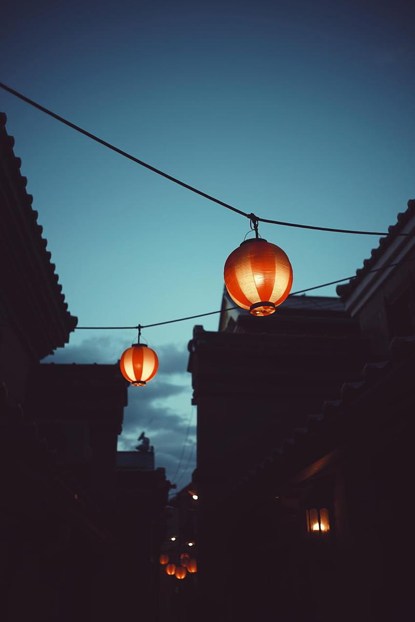 Day. lanterns, buildings, night, chinese, sky for , day for , Mobile Phones HD phone wallpaper