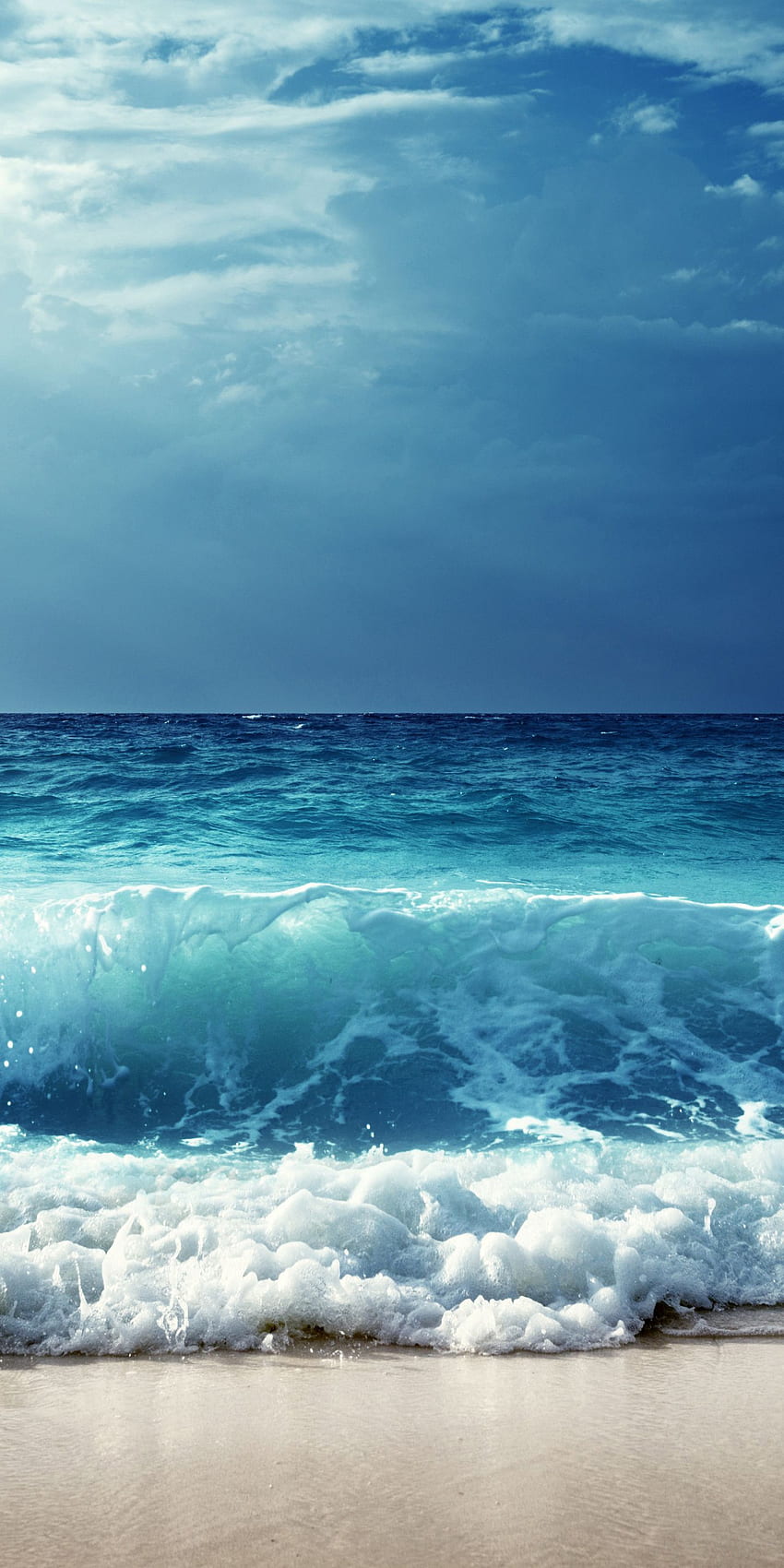Sky, sea waves, beach, lg v30, lg g6 HD phone wallpaper | Pxfuel