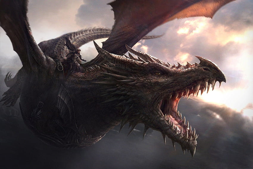Game of Thrones Dragons - พื้นหลัง Game of Thrones Dragons ยอดนิยม - อุปกรณ์เสริม เกมมังกร, เกมบัลลังก์มังกร, Balerion the black horror, Gaming Dragon วอลล์เปเปอร์ HD