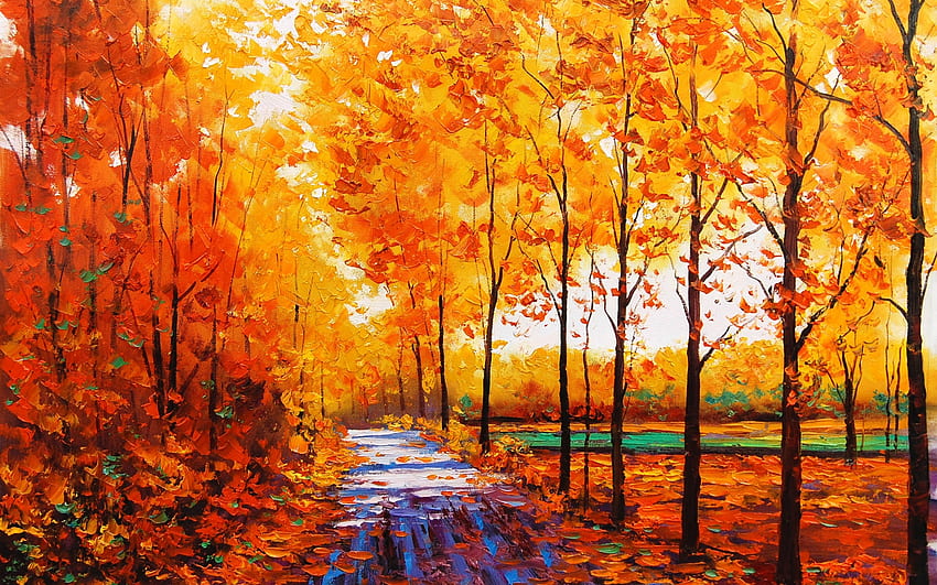 art artistic oil painting nature landscape trees forest path sidewalk [] for your , Mobile & Tablet. Explore Oil Painting . Body Painting for , Best HD wallpaper