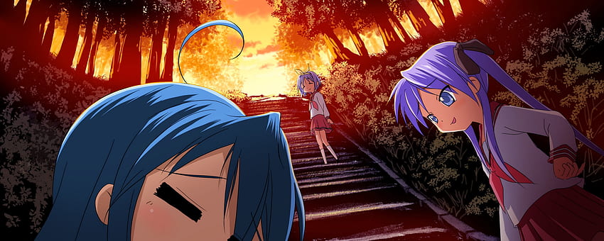 HD wallpaper: anime, anime girls, Windows XP, Microsoft Windows, Lucky Star