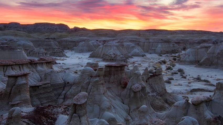 formations géologiques étonnantes au nouveau mexique r, camyon, formations, désert, r, rochers, le coucher du soleil Fond d'écran HD