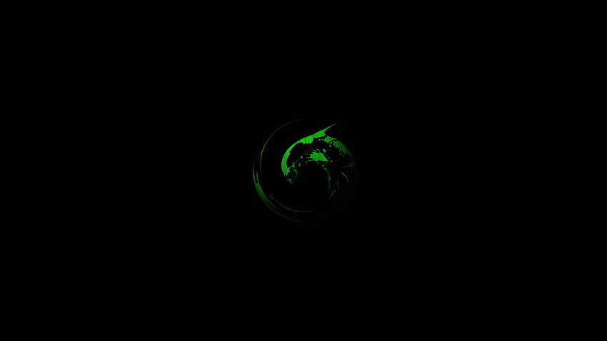 Alieno Verde, Alieno Estetico Nero Sfondo HD