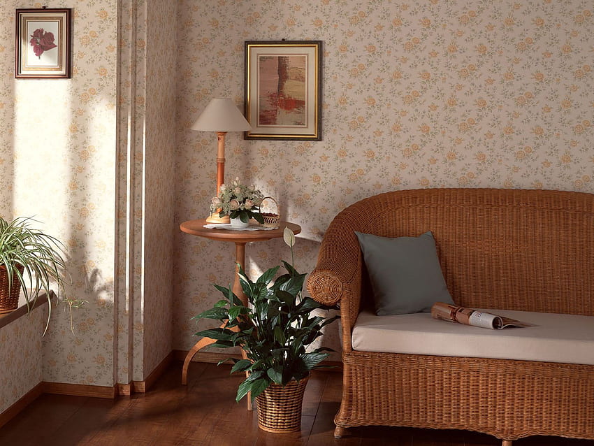 Paintings, , , Wall, Table, Sofa, Floor Lamp HD wallpaper