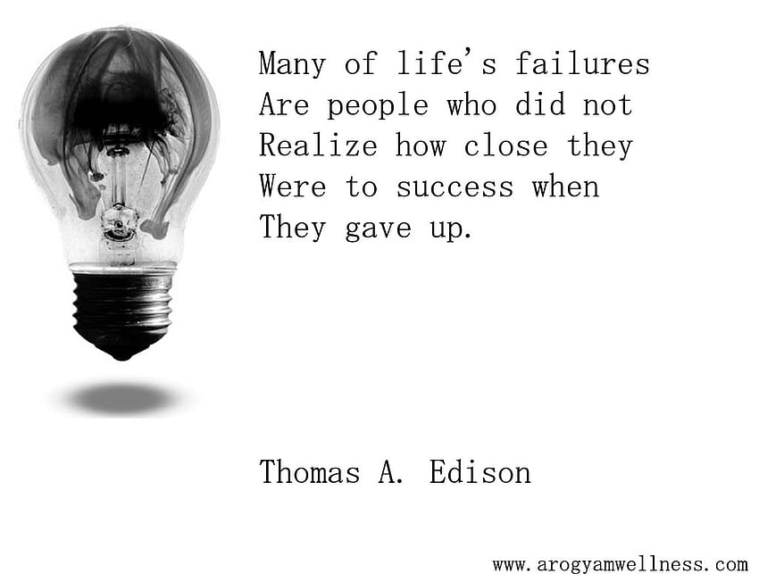 Thomas Edison sobre citações de sucesso. Citações Gram, Thomas Edison Motivação papel de parede HD