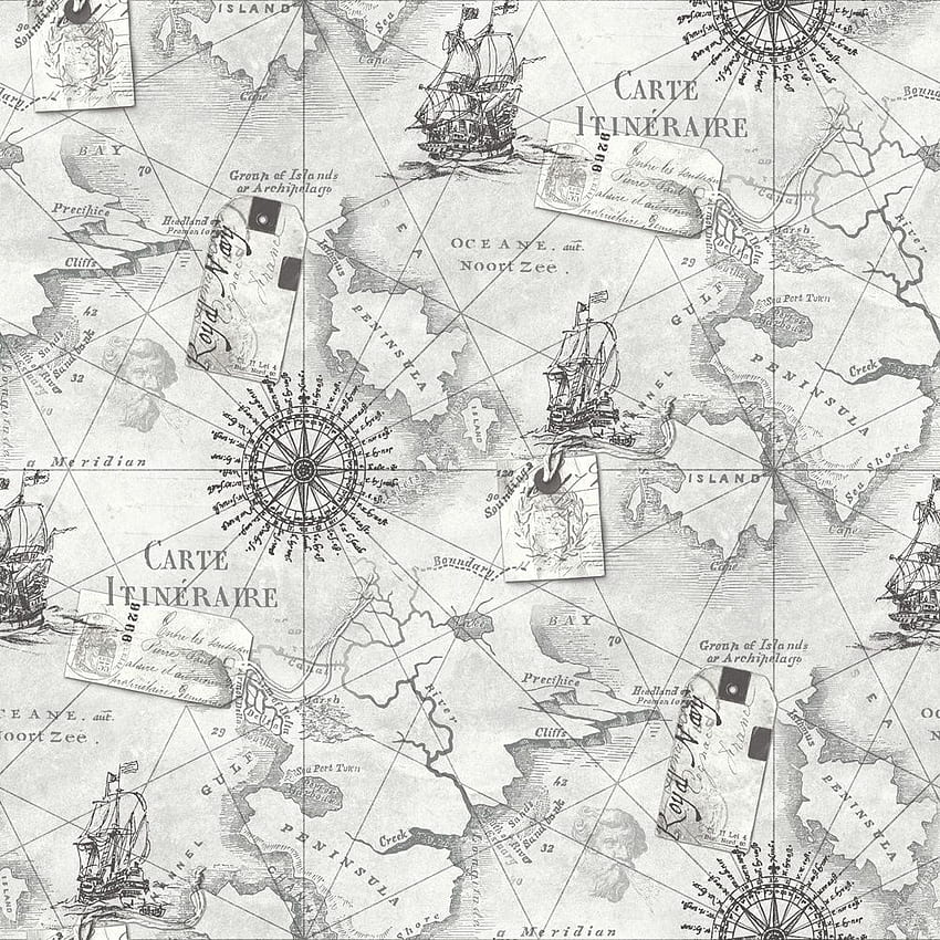 old nautical map tattoo