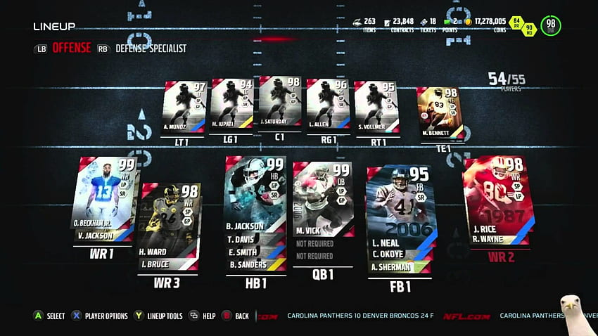 99 OVERALL MICHAEL VICK DISPLAYS 98 SPEED IN THRILLING GAME