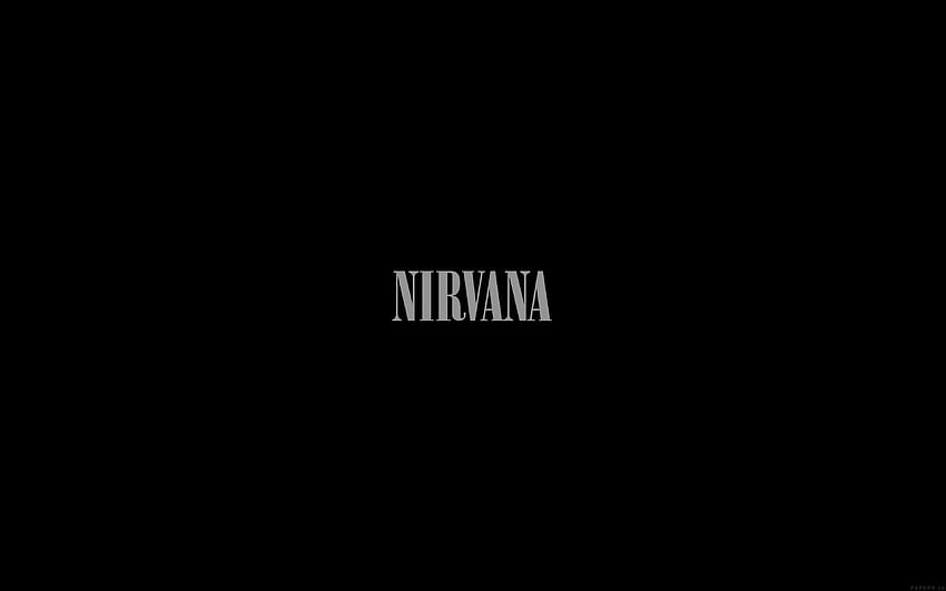 Nirvana Dark Logo Simples Minimal Music papel de parede HD