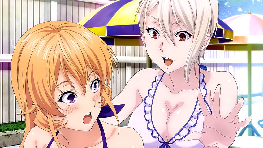 1179x2556px 1080p Free Download Erina Nakiri And Alice Nakiri Food Wars Anime Girl Swimsuit