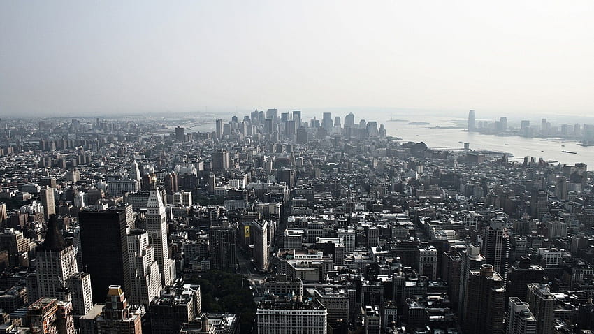 градски пейзажи, градски, Ню Йорк, Манхатън, силует на града HD тапет
