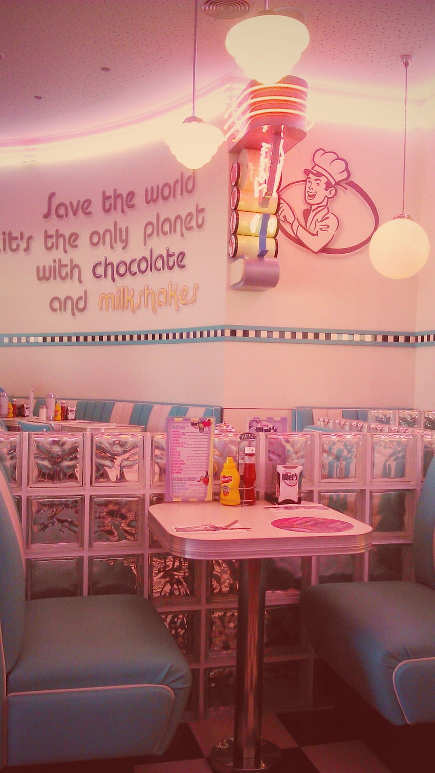 50S Diner . Diner aesthetic, Pastel pink aesthetic, Pink retro, 1950s Diner HD phone wallpaper