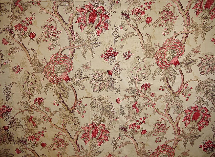 Late 19th Century French Faded Indienne Cotton Panel - Tapestry - HD wallpaper