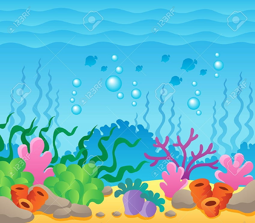 Bibliothek von Png-Dateien unter dem Meer, Unterwasser-Cartoon HD-Hintergrundbild