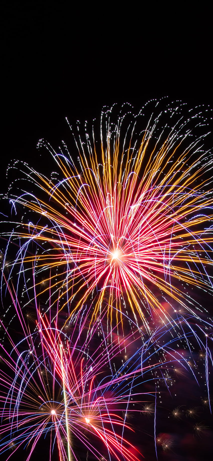 Fajerwerki z okazji Dnia Niepodległości na iPhone'a, kolorowe fajerwerki Tapeta na telefon HD