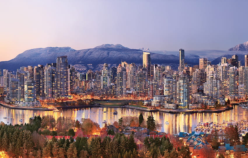 the city, Canada, Vancouver for, Vancouver Skyline HD wallpaper