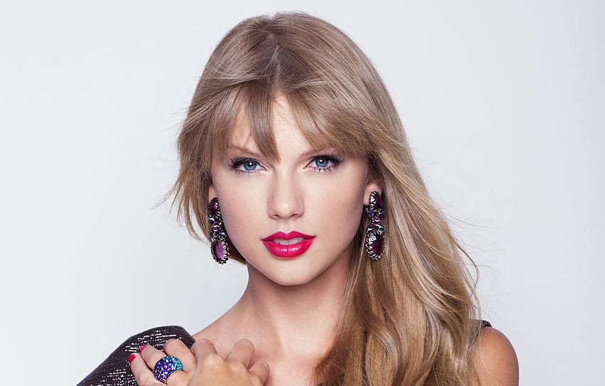 mirada, niña, cara, sonrisa, retrato, aretes, maquillaje, labios, Taylor Swift, hermosa para , sección девушки, Taylor Swift Face fondo de pantalla