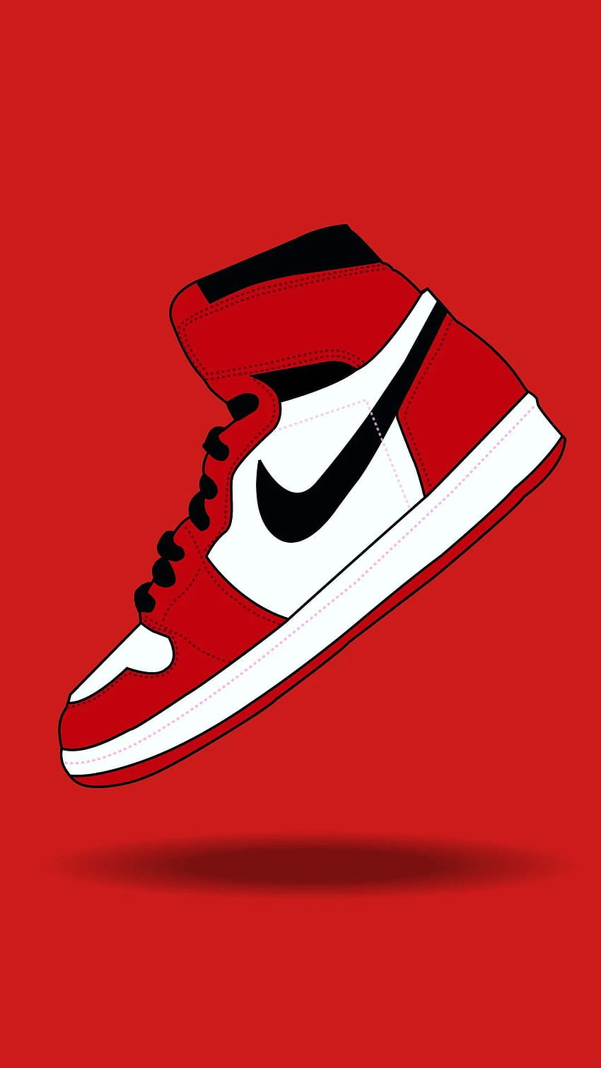 Air Jordan 1 . Nike , Sneakers , Cool nike, Black and Red Jordan HD phone wallpaper