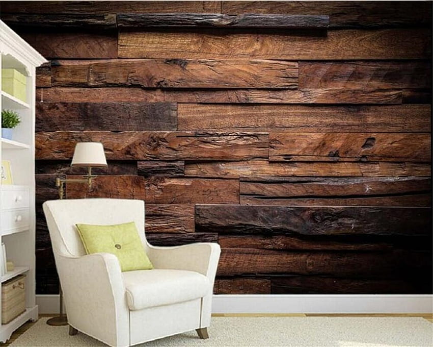 Buy Wooden Background Wood Tiles Stone Tiles Wall 3D Wallpaper Online in  India  Etsy