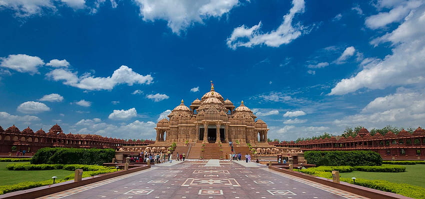 Swaminarayan Akshardham New Delhi. Edycja tła, Scenic, Tło, Świątynia Akshardham Tapeta HD