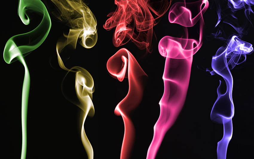 Smoke Colors, smoke, colors, abstract, 3d HD wallpaper