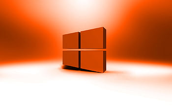 Logo cam Windows 10 - Sáng tạo, hệ điều hành, hình nền trừu tượng màu cam: Thể hiện sự sáng tạo của bạn với hình nền trừu tượng màu cam kết hợp với logo đặc trưng của Windows