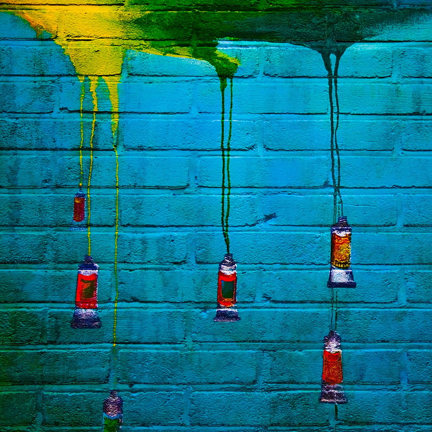 Art, Paint, Wall, Graffiti, Tubes, Brick HD phone wallpaper