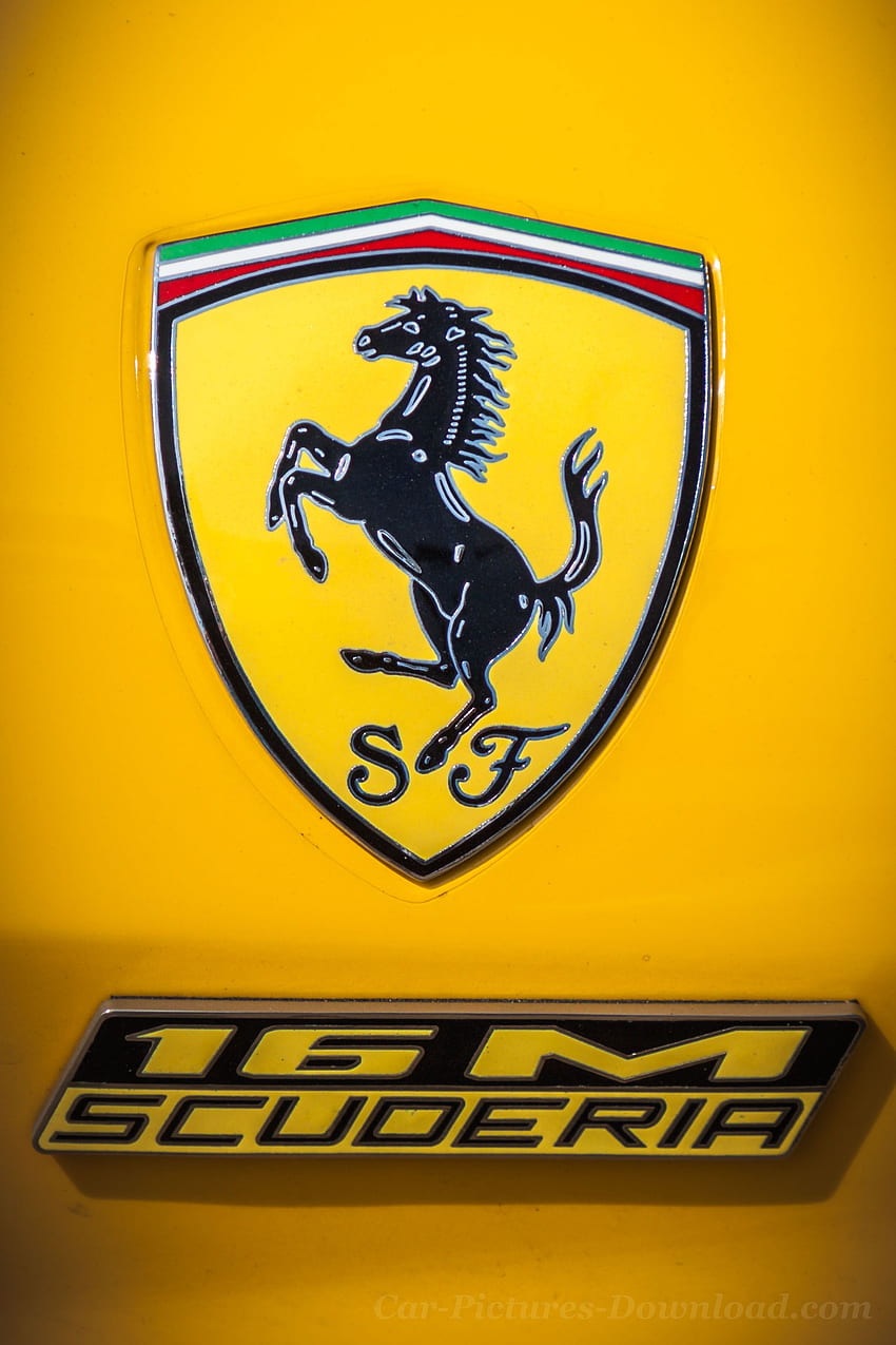 Ferrari — dla wszystkich urządzeń w najlepszej jakości, logo Ferrari Tapeta na telefon HD