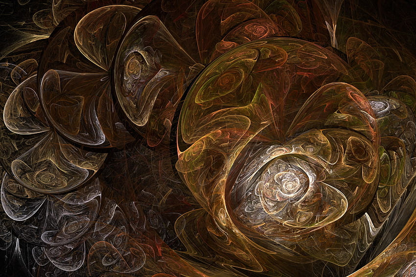fractal texture brown abstract spherical apophysis HD wallpaper